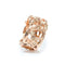 Dominique Cohen floral band ring, in 18k rose gold with champagne diamonds <span class='visuallyhidden'>Call, text 323-404-2959 for shopping help.</span>